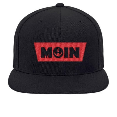 Moin Batch Rot · Premium Snapback mit Stick-Premium Snapback mit Stick-Black-Einheitsgröße-Mooinzen