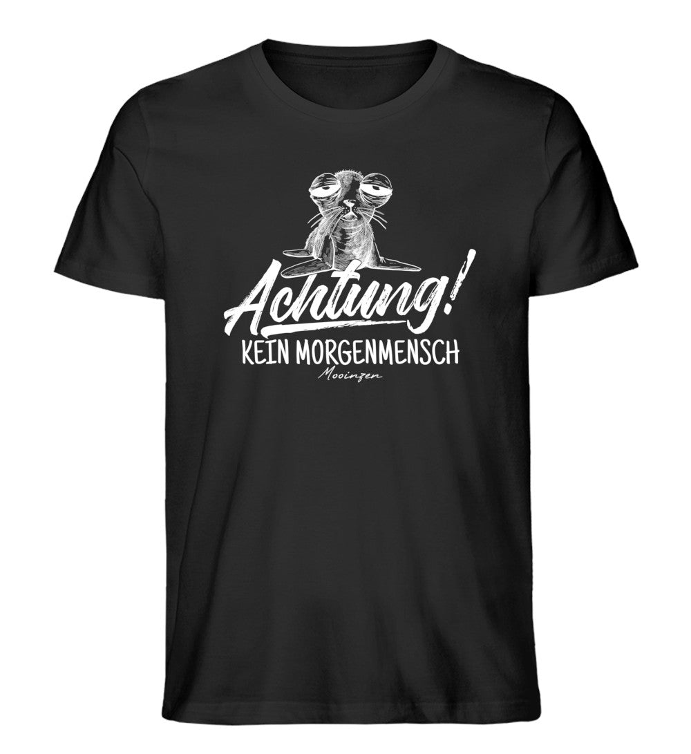Achtung kein Morgenmensch · Herren Premium Bio T-Shirt-Herren Premium Bio T-Shirt-Black-XS-Mooinzen