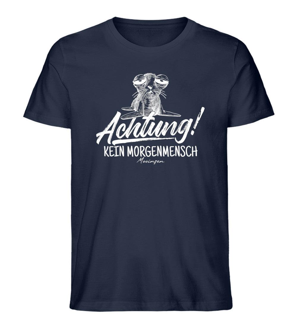 Achtung kein Morgenmensch · Herren Premium Bio T-Shirt-Herren Premium Bio T-Shirt-French Navy-XS-Mooinzen
