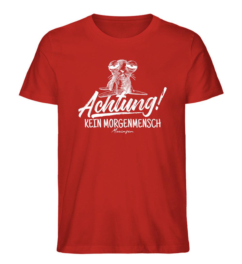 Achtung kein Morgenmensch · Herren Premium Bio T-Shirt-Herren Premium Bio T-Shirt-Red-XS-Mooinzen