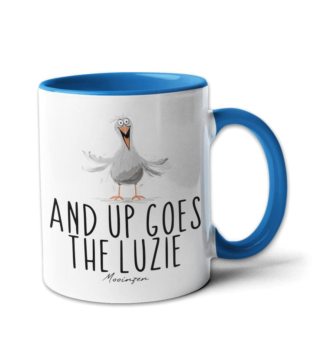 And Up Goes The Luzie · Keramiktasse Zweifarbig-Keramik Tasse zweifarbig-blau-330ml-Mooinzen