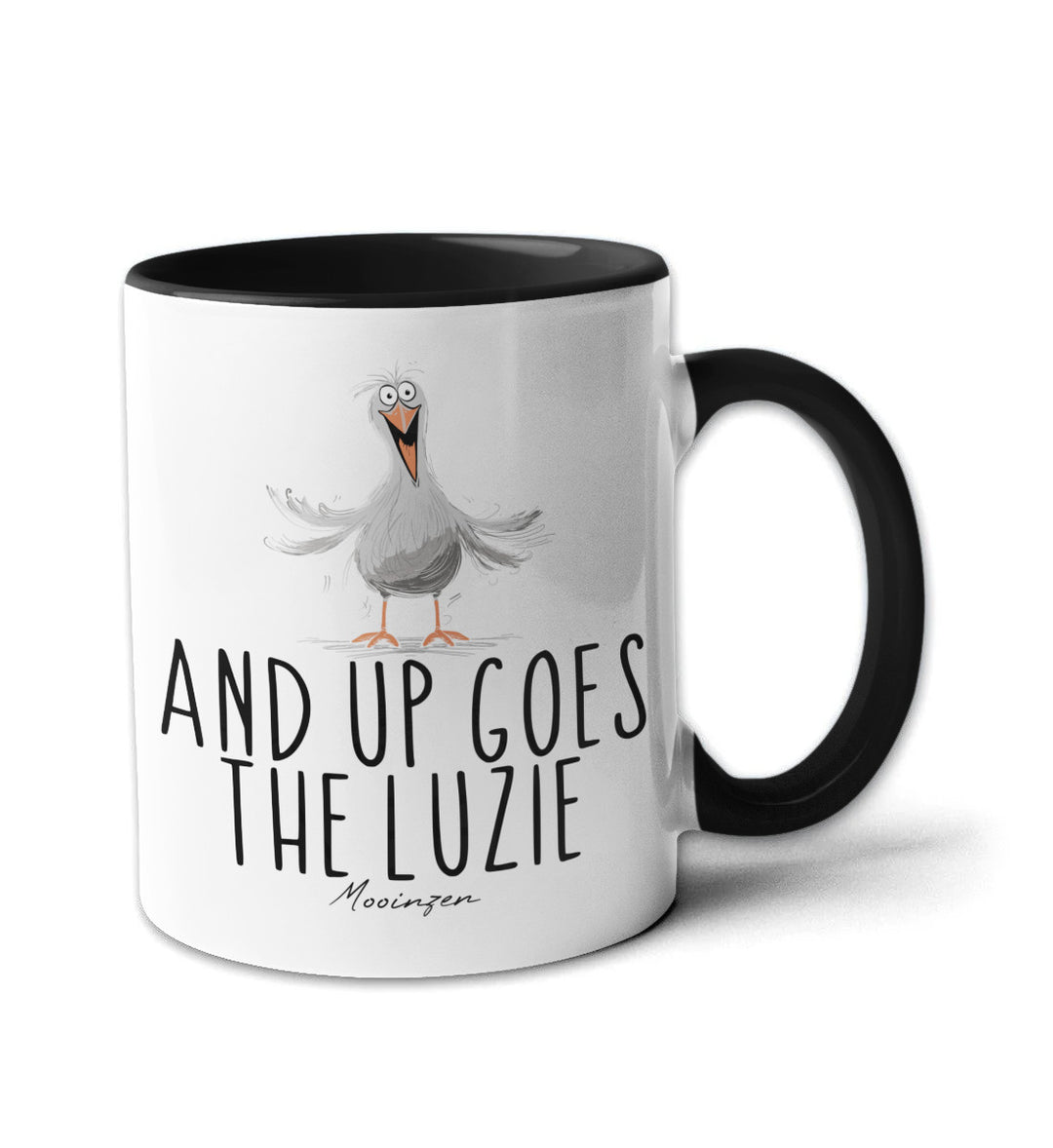 And Up Goes The Luzie · Keramiktasse Zweifarbig-Keramik Tasse zweifarbig-schwarz-330ml-Mooinzen
