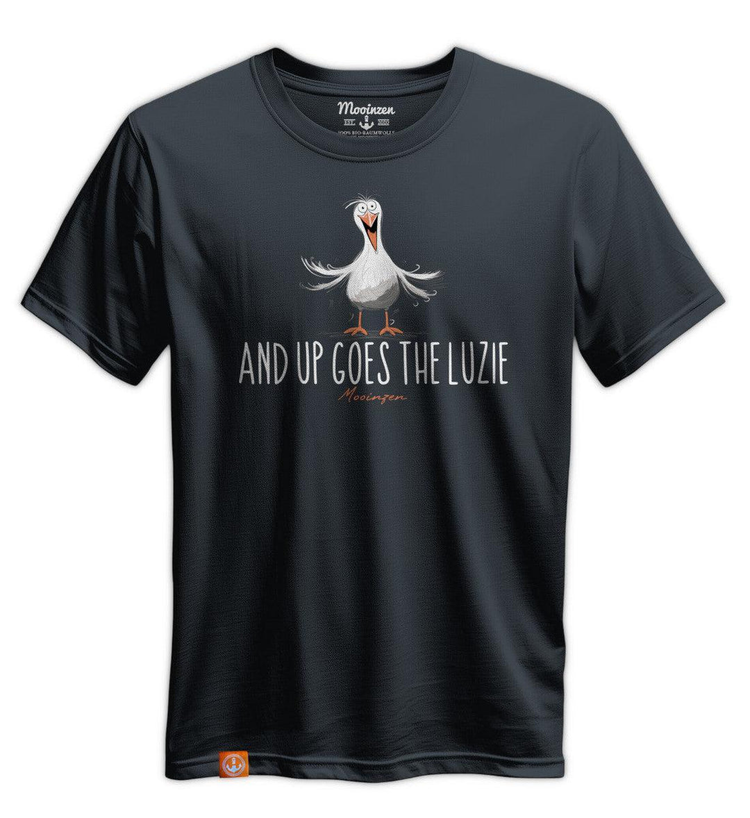 And Up Goes The Luzie · Unisex Premium Bio T-Shirt-Unisex Premium Bio T-Shirt-india-ink-grey-S-Mooinzen