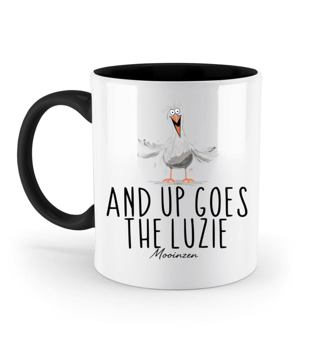 And up goes the Luzie · Keramiktasse Zweifarbig-Keramik Tasse Zweifarbig-Black-330ml-Mooinzen