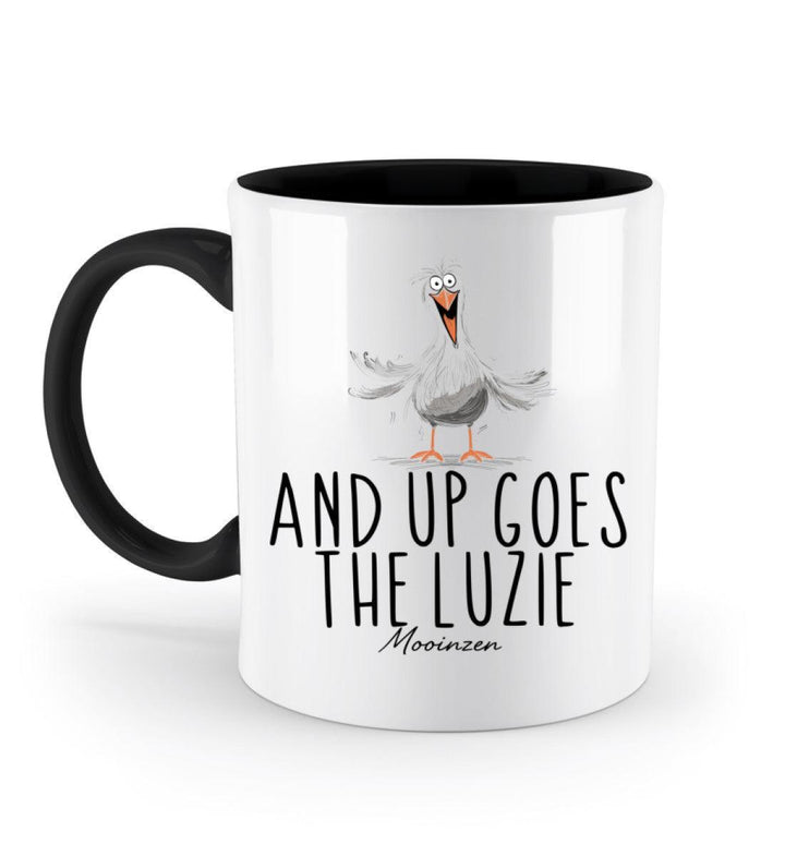 And up goes the Luzie · Keramiktasse Zweifarbig-Keramik Tasse Zweifarbig-Black-330ml-Mooinzen