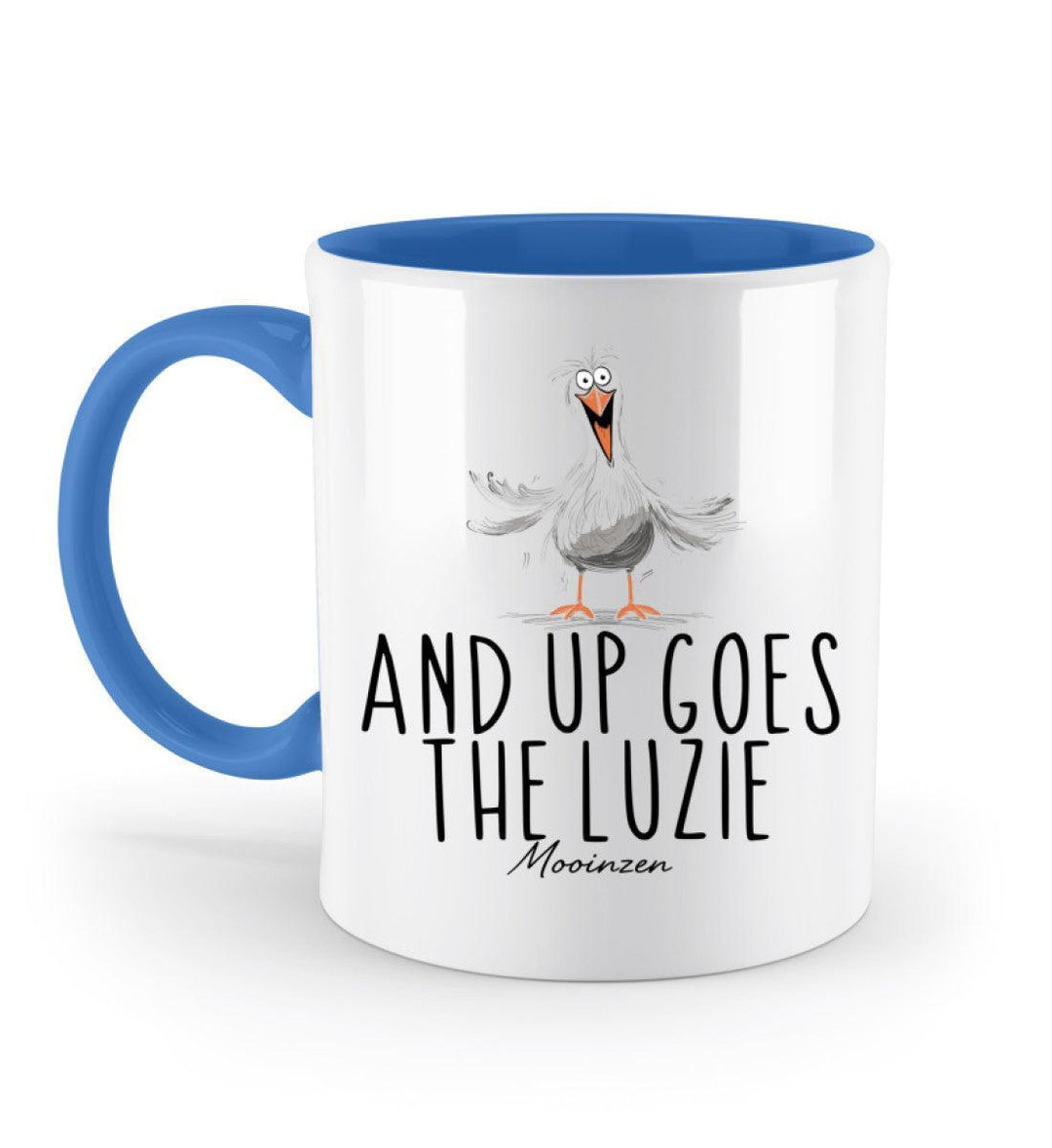 And up goes the Luzie · Keramiktasse Zweifarbig-Keramik Tasse Zweifarbig-Blue-330ml-Mooinzen