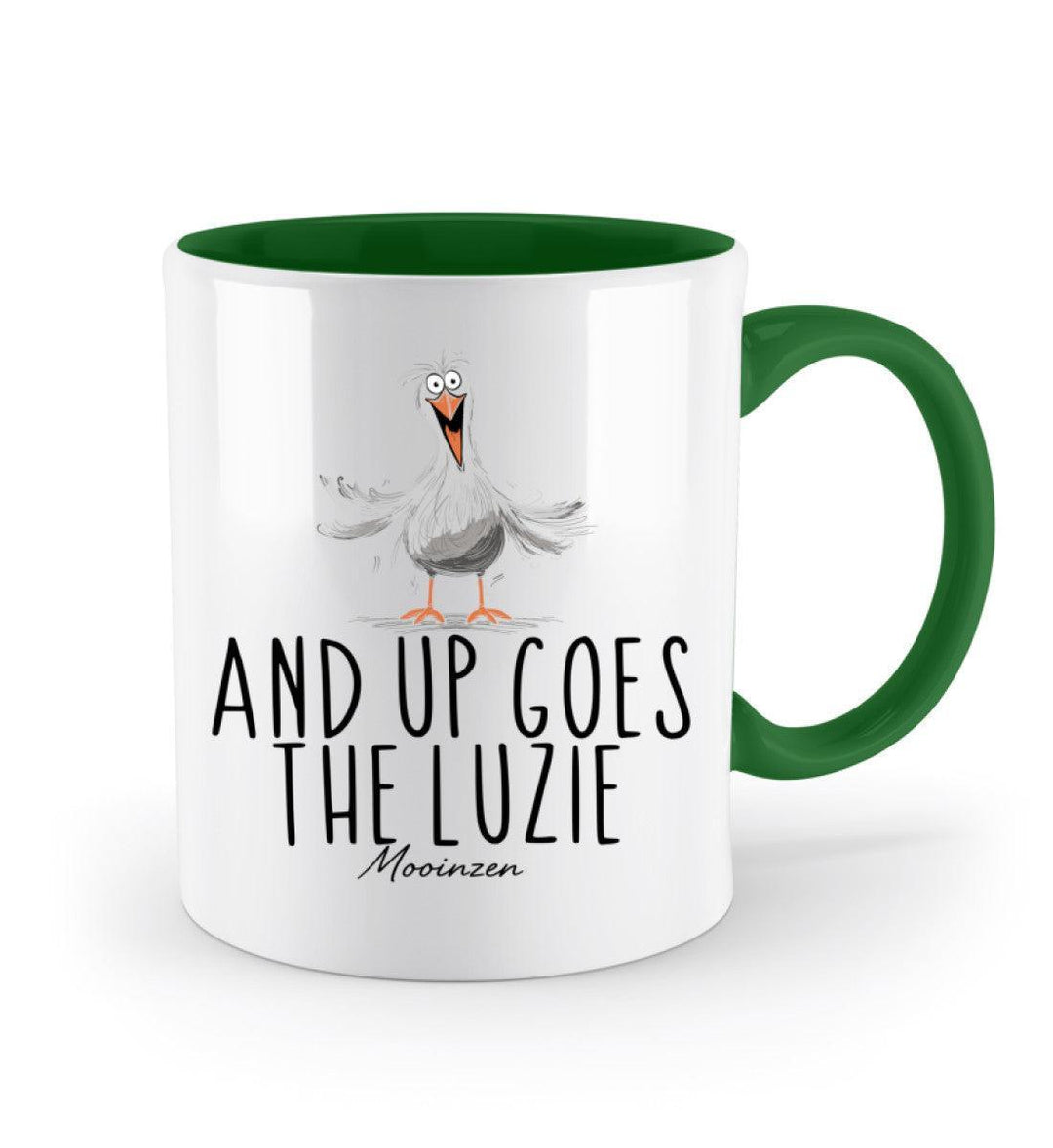 And up goes the Luzie · Keramiktasse Zweifarbig-Keramik Tasse Zweifarbig-Mooinzen