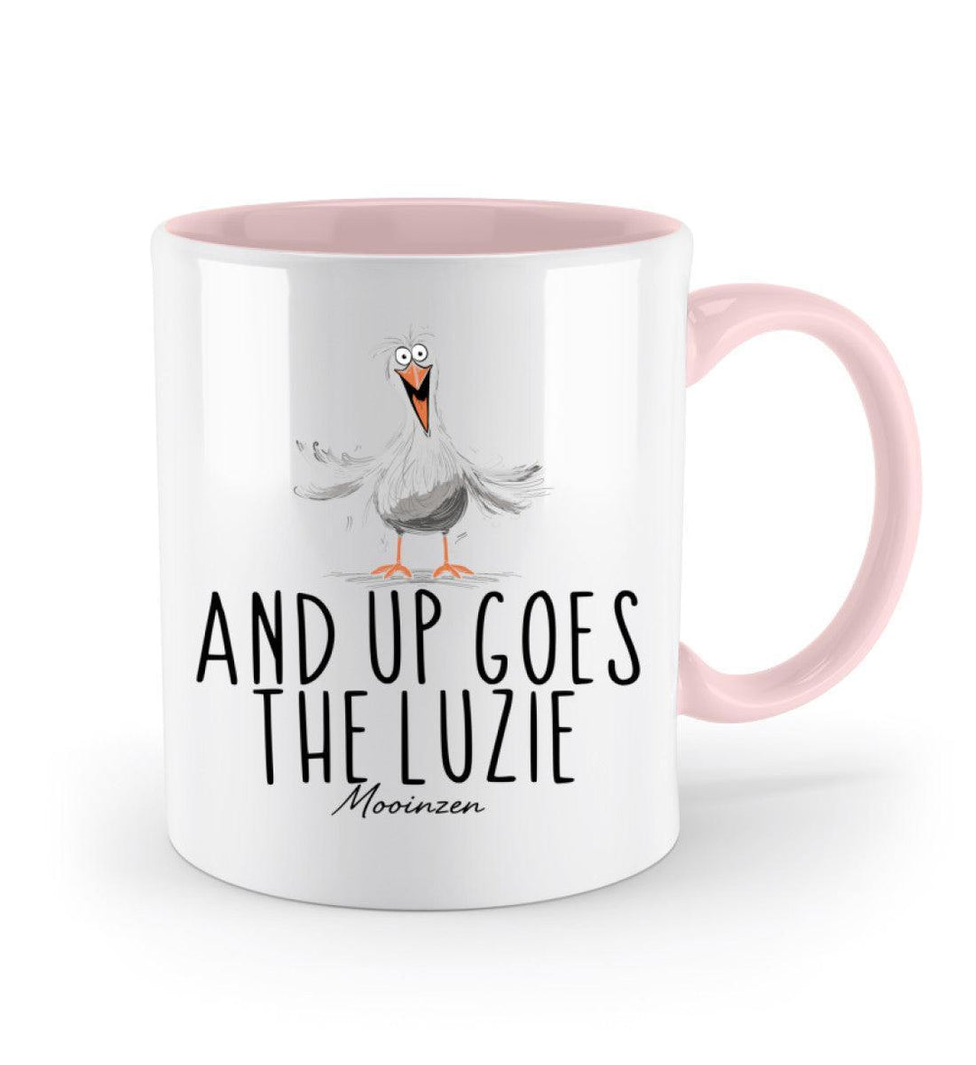 And up goes the Luzie · Keramiktasse Zweifarbig-Keramik Tasse Zweifarbig-Mooinzen