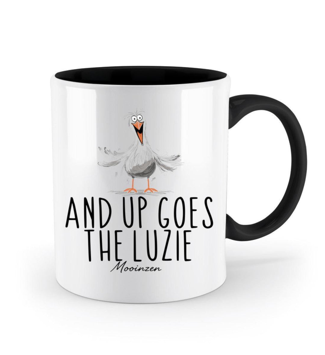 And up goes the Luzie · Keramiktasse Zweifarbig-Keramik Tasse Zweifarbig-Mooinzen