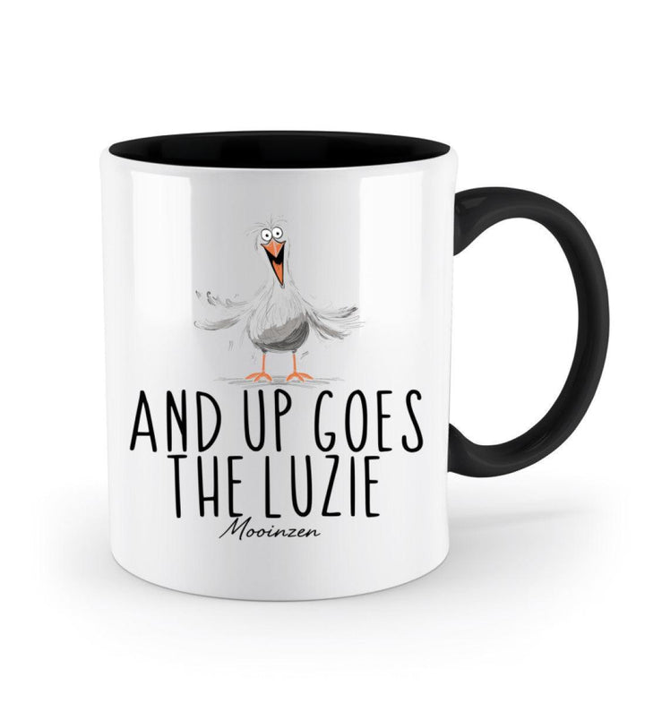 And up goes the Luzie · Keramiktasse Zweifarbig-Keramik Tasse Zweifarbig-Mooinzen