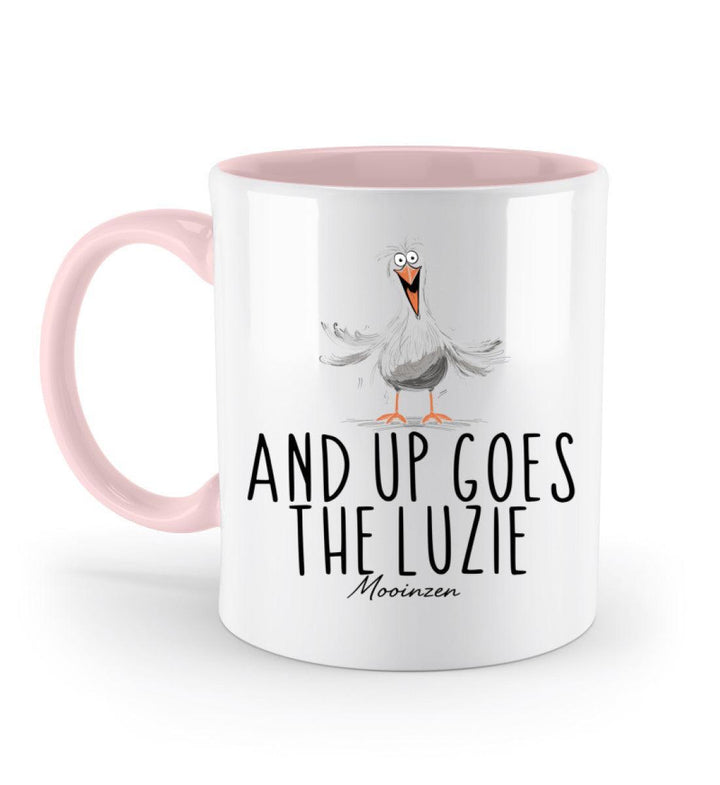 And up goes the Luzie · Keramiktasse Zweifarbig-Keramik Tasse Zweifarbig-Powder Pink-330ml-Mooinzen