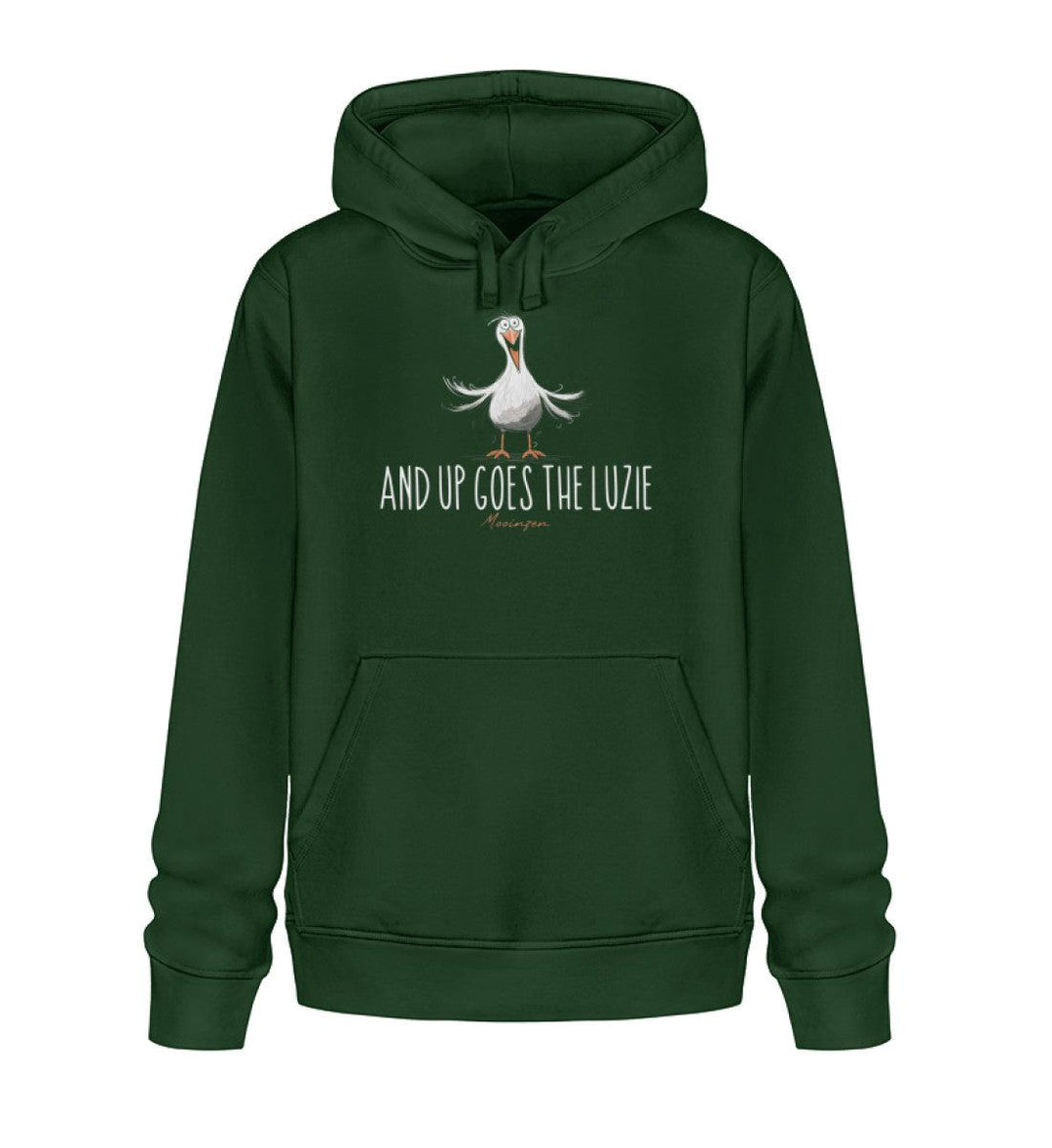 And up goes the Luzie · Unisex Bio Hoodie-Unisex Bio Hoodie-Bottle Green-XS-Mooinzen