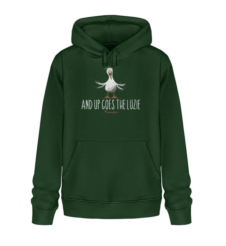 And up goes the Luzie · Unisex Bio Hoodie-Unisex Bio Hoodie-Bottle Green-XS-Mooinzen