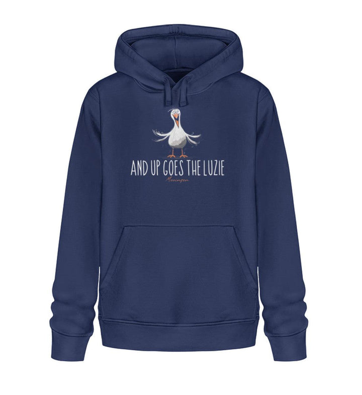 And up goes the Luzie · Unisex Bio Hoodie-Unisex Bio Hoodie-French Navy-XS-Mooinzen