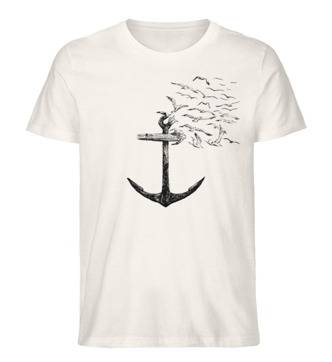 Anker Möwen · Herren Premium Bio T-Shirt-Herren Premium Bio T-Shirt-Vintage White-S-Mooinzen
