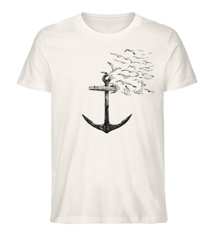 Anker Möwen · Herren Premium Bio T-Shirt-Herren Premium Bio T-Shirt-Vintage White-S-Mooinzen
