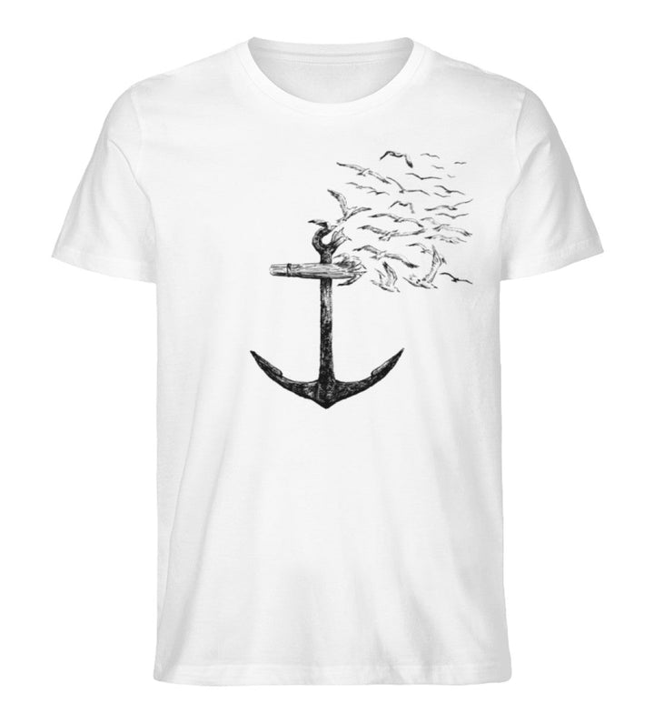 Anker Möwen · Herren Premium Bio T-Shirt-Herren Premium Bio T-Shirt-White-XS-Mooinzen