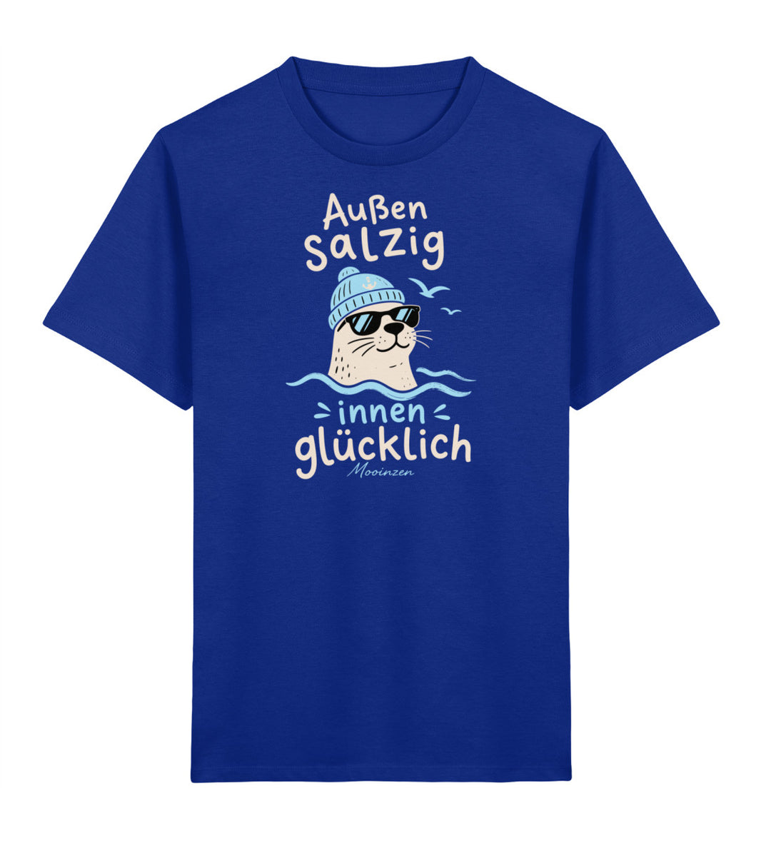 Außen salzig innen glücklich · Kinder Premium Bio T-Shirt-Kinder Premium Bio T-Shirt-Royal Blue-3/4-Mooinzen