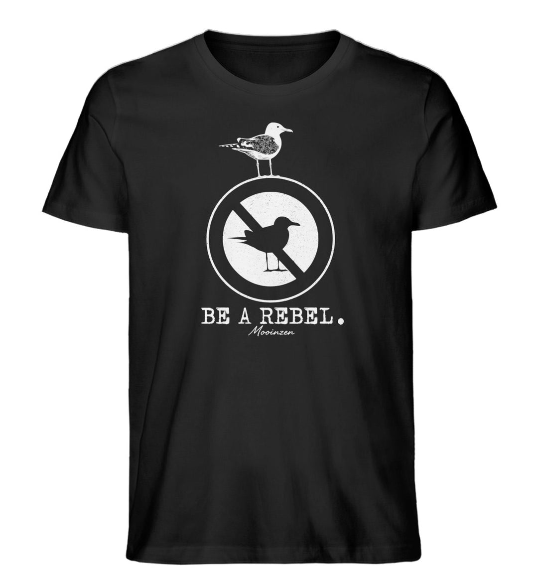 Be a rebel · Herren Premium Bio T-Shirt-Herren Premium Bio T-Shirt-Black-XS-Mooinzen