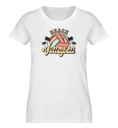 Beach Volleyball · Damen Premium Bio T-Shirt-Damen Premium Bio T-Shirt-White-S-Mooinzen