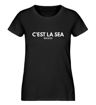 C'est la Sea · Damen Premium Bio T-Shirt-Damen Premium Bio T-Shirt-Black-XS-Mooinzen