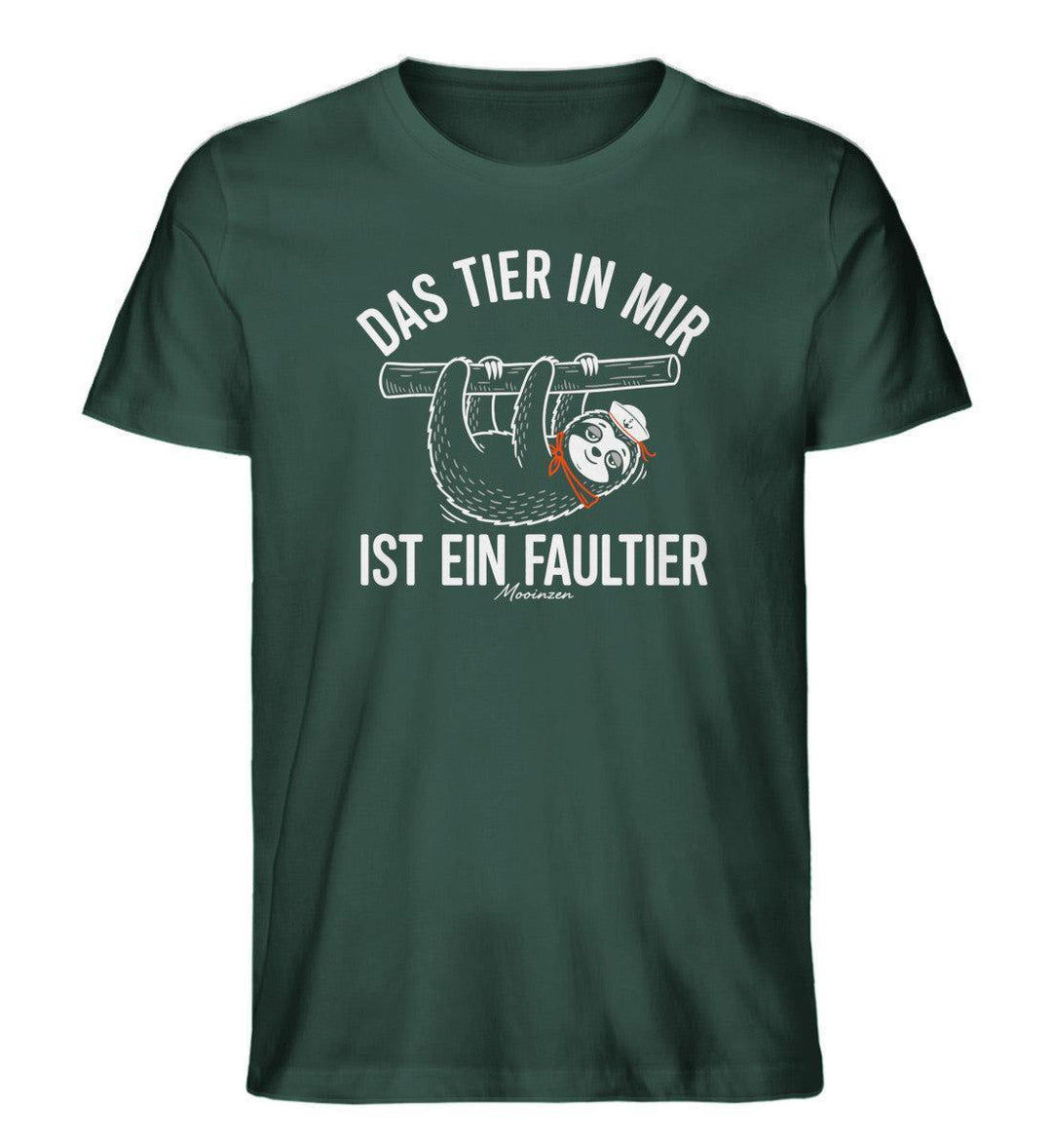 Das tier in mir ist ein Faultier · Herren Premium Bio T-Shirt-Herren Premium Bio T-Shirt-Glazed Green-XS-Mooinzen