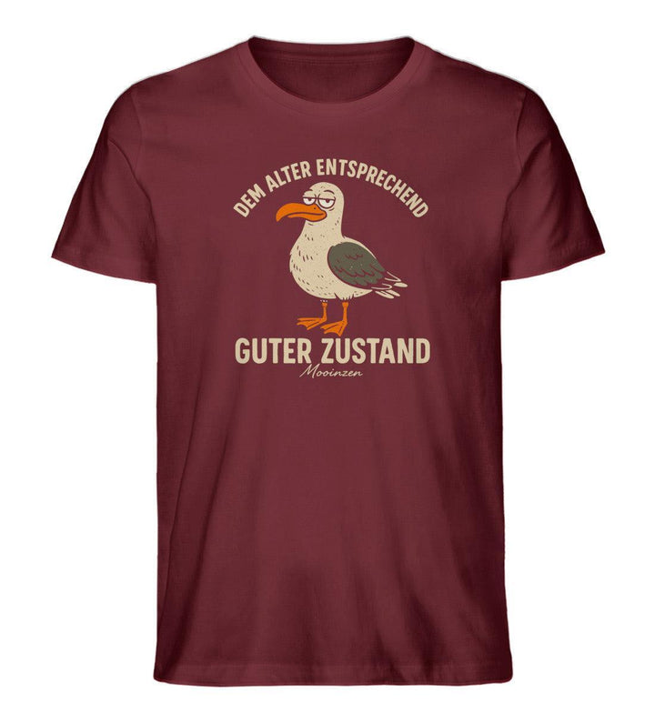 Dem alter entsprechend guter Zustand · Herren Premium Bio T-Shirt-Herren Premium Bio T-Shirt-Burgundy-XS-Mooinzen