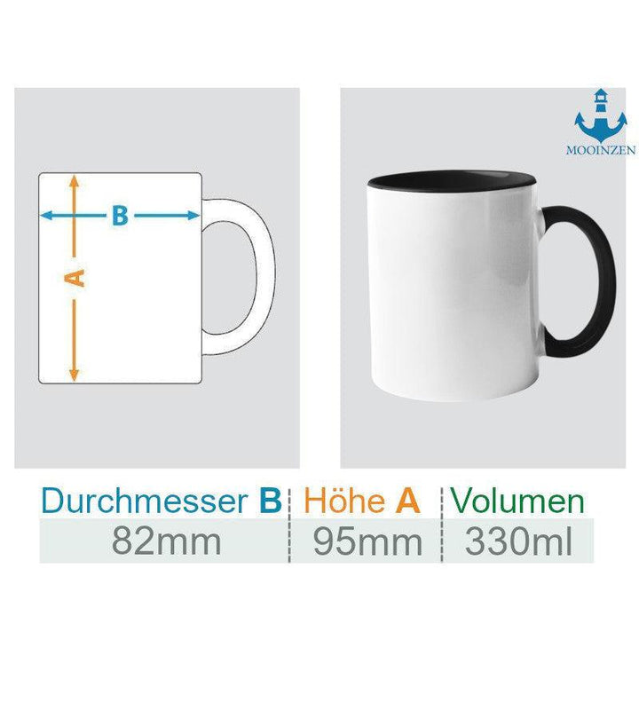 Der Kaffee ist kaputt, immer noch müde · Keramiktasse Zweifarbig-Keramik Tasse Zweifarbig-Mooinzen