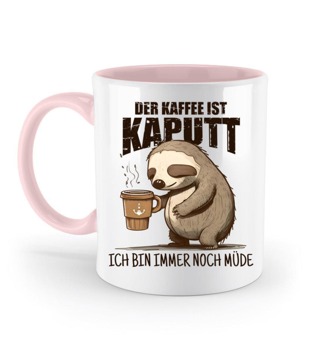 Der Kaffee ist kaputt, immer noch müde · Keramiktasse Zweifarbig-Keramik Tasse Zweifarbig-Powder Pink-330ml-Mooinzen