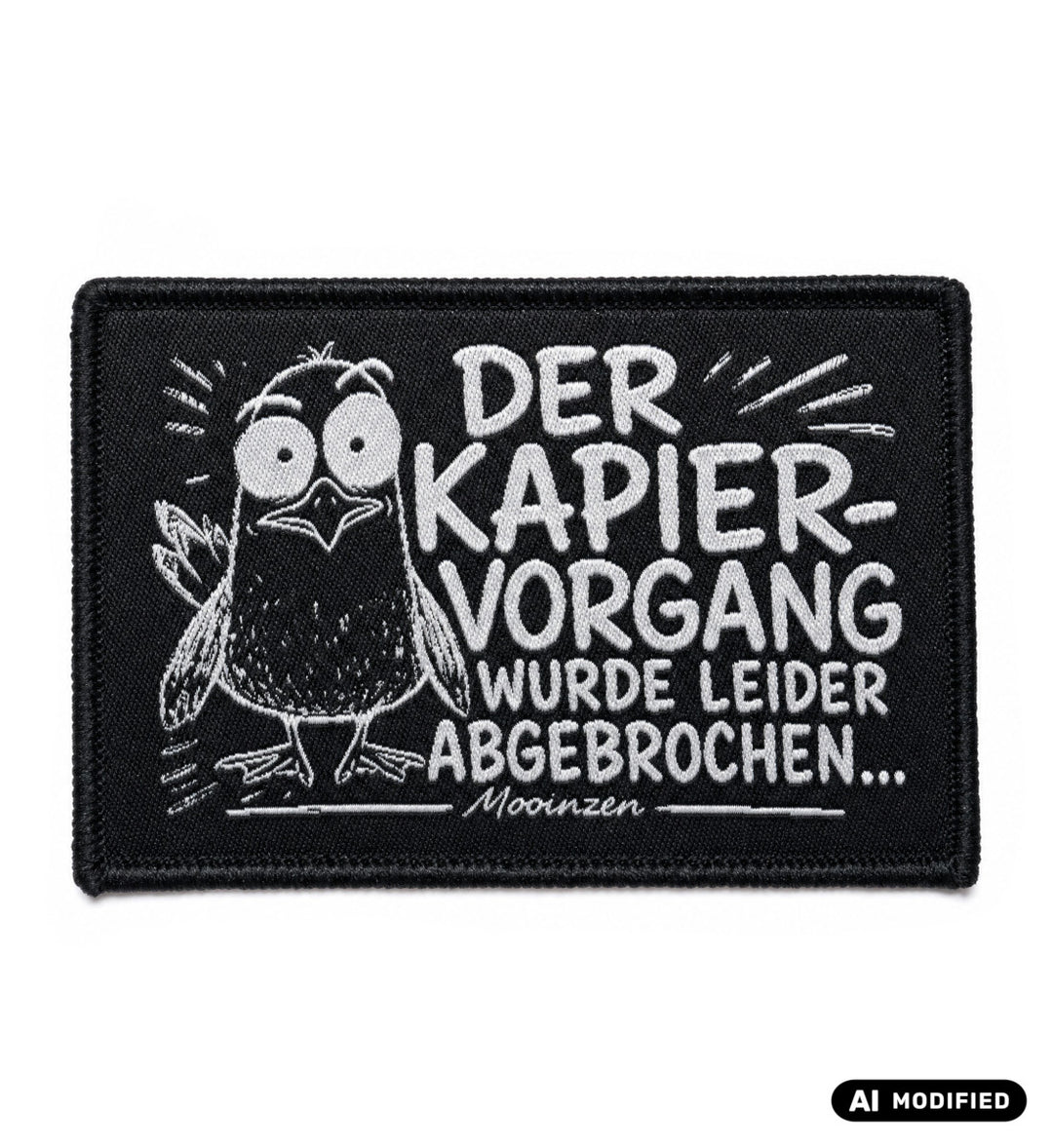 Der Kapiervorgang wurde abgebrochen · Klettpatch V2-Klettwatt Patch-black-9x6-Mooinzen