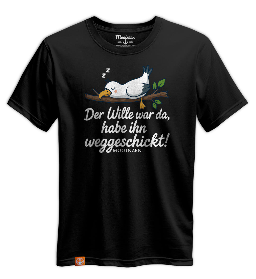 Der Wille war da weggeschickt · Unisex Premium Bio T-Shirt-Unisex Premium Bio T-Shirt-black-beauty-S-Mooinzen