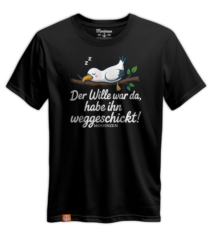 Der Wille war da weggeschickt · Unisex Premium Bio T-Shirt-Unisex Premium Bio T-Shirt-black-beauty-S-Mooinzen