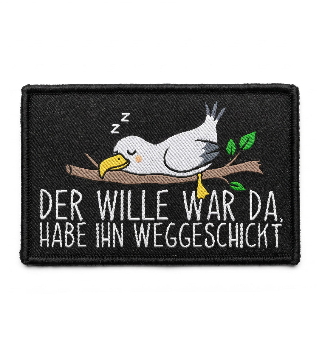 Der Wille war da · Klettwattpatch V2-Klettwatt Patch-black-9x6-Mooinzen