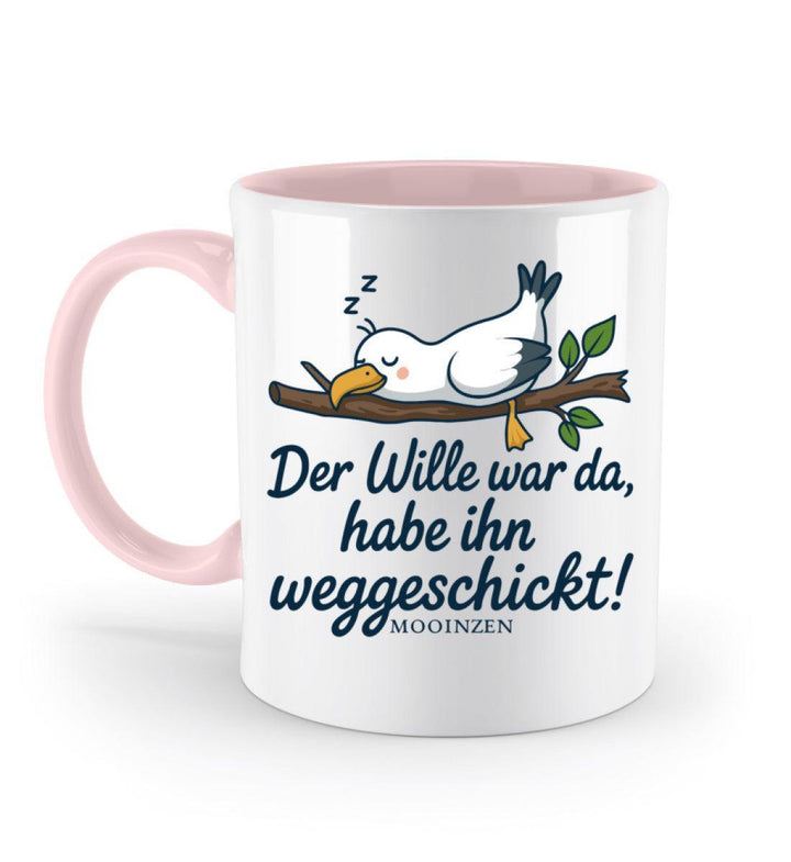 Der Wille war da weggeschickt · Keramiktasse Zweifarbig-Keramik Tasse Zweifarbig-Powder Pink-330ml-Mooinzen