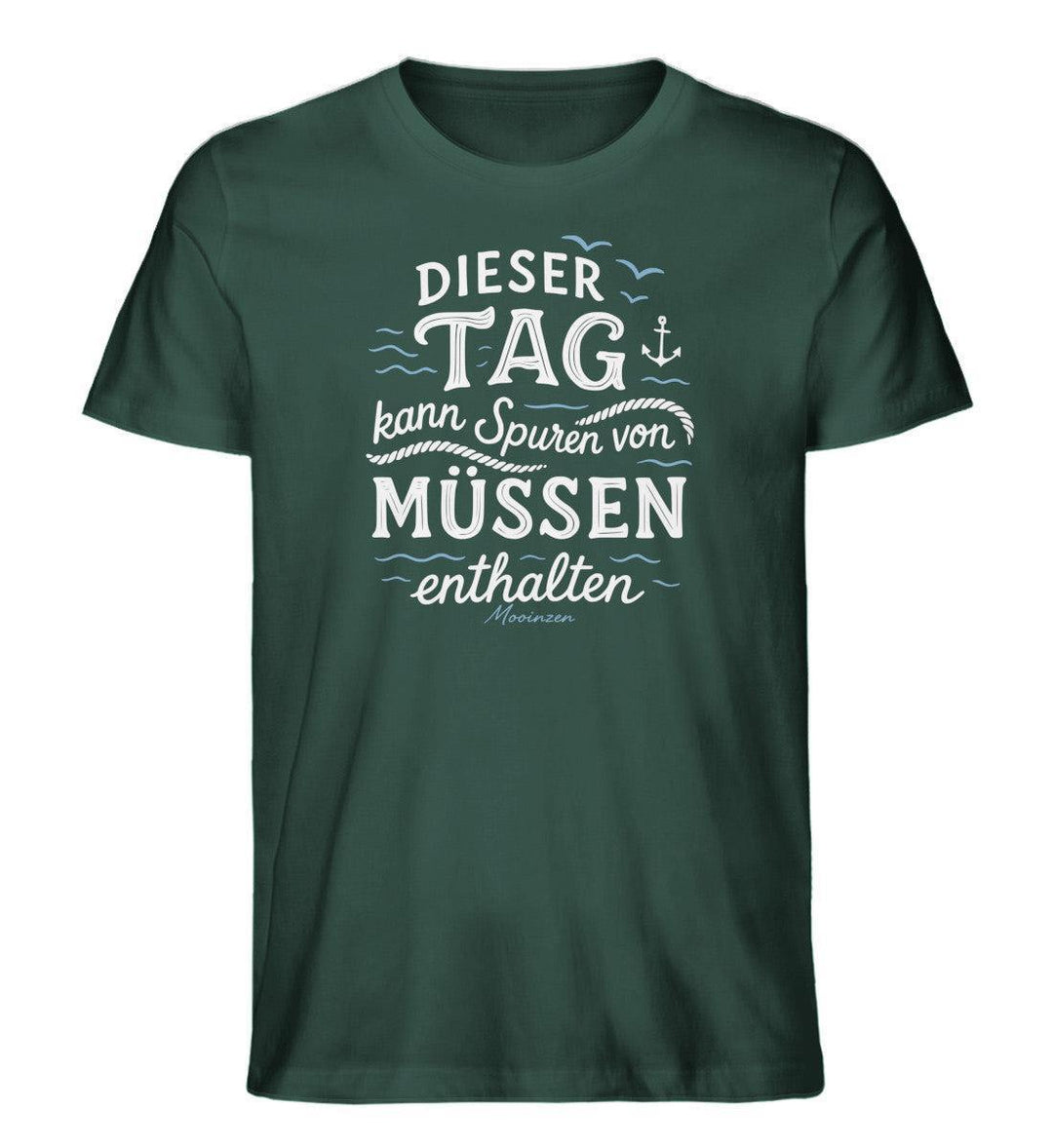 Dieser Tag kann Spuren von müssen enthalten · Herren Premium Bio T-Shirt-Herren Premium Bio T-Shirt-Glazed Green-XS-Mooinzen