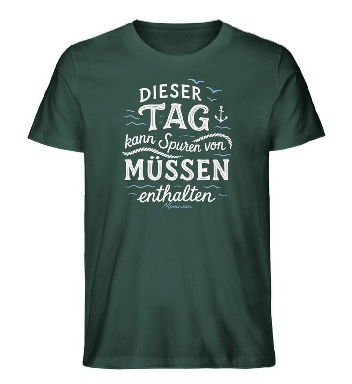 Dieser Tag kann Spuren von müssen enthalten · Herren Premium Bio T-Shirt-Herren Premium Bio T-Shirt-Glazed Green-XS-Mooinzen