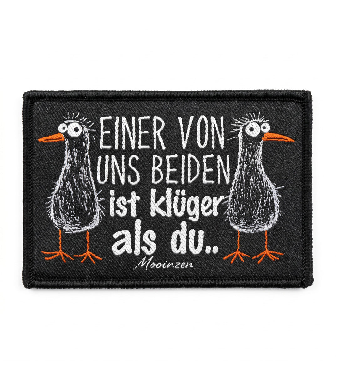 Einer von uns beiden ist Klüger als du · Klettwattpatch V2-Klettwatt Patch-black-9x6-Mooinzen