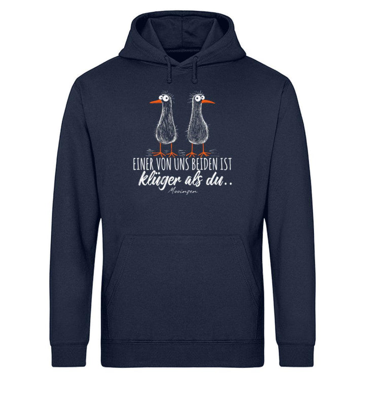 Einer von uns ist klüger als du · Unisex Bio Hoodie-Unisex Bio Hoodie-Mooinzen