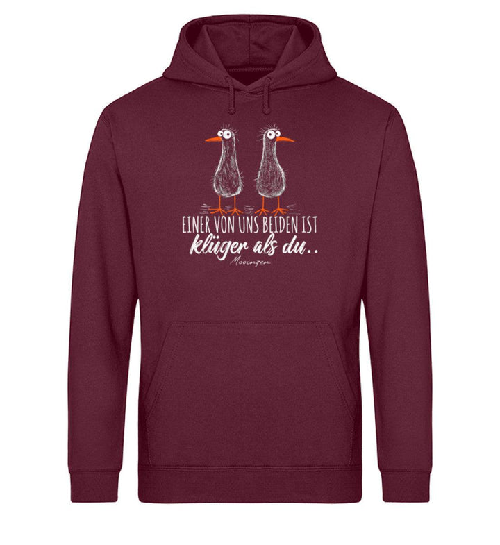 Einer von uns ist klüger als du · Unisex Bio Hoodie-Unisex Bio Hoodie-Mooinzen