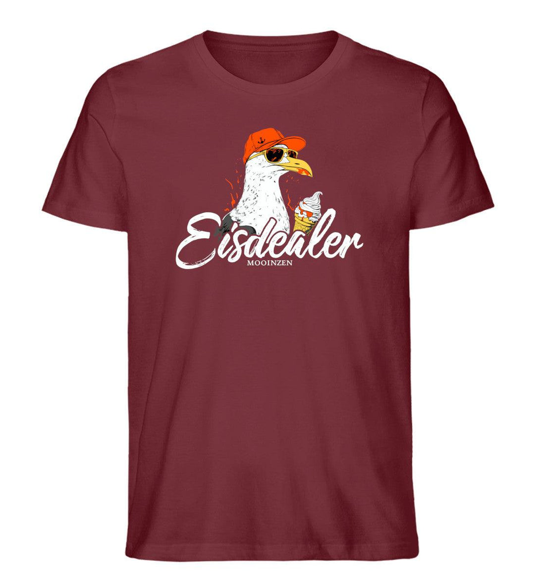 Eisdealer · Herren Premium Bio T-Shirt-Herren Premium Bio T-Shirt-Burgundy-M-Mooinzen