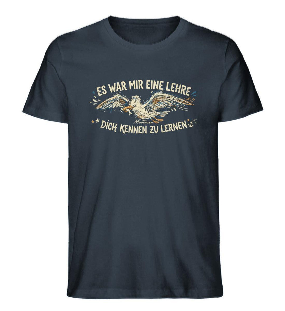 Es war mir eine Lehre dich kennen zu lernen · Herren Premium Bio T-Shirt-Herren Premium Bio T-Shirt-India Ink Grey-XS-Mooinzen