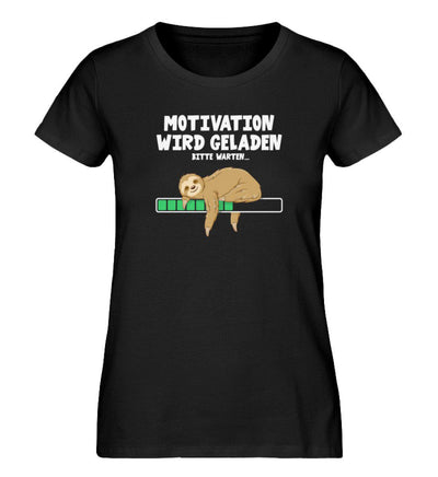 Faultier Motivation · Damen Premium Bio T-Shirt-Damen Premium Bio T-Shirt-Black-S-Mooinzen