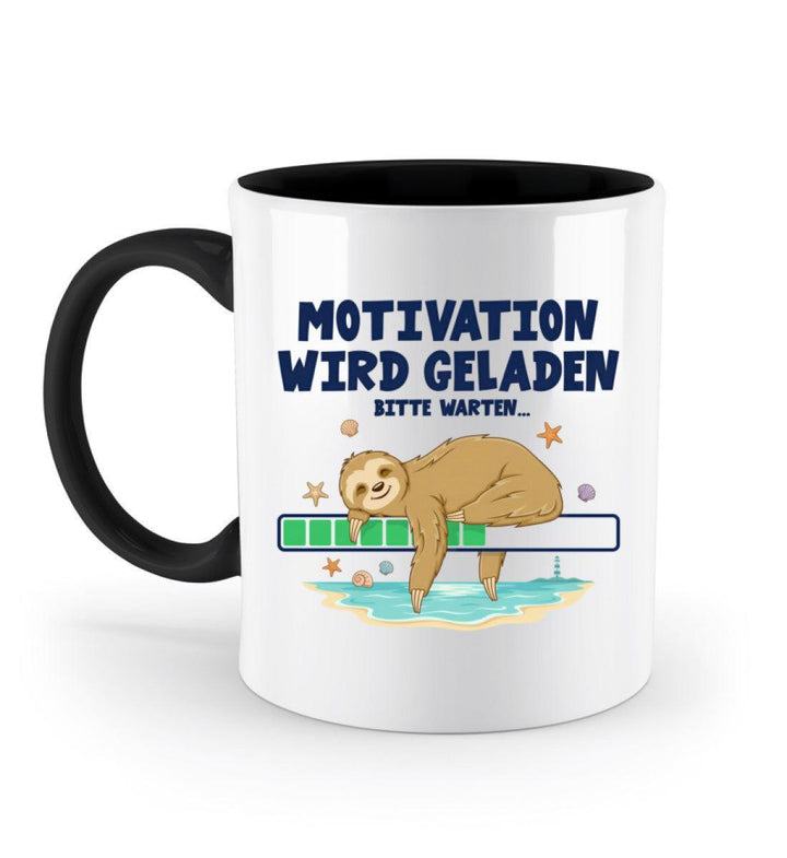 Faultier Motivation · Keramiktasse Zweifarbig-Keramik Tasse Zweifarbig-Black-330ml-Mooinzen