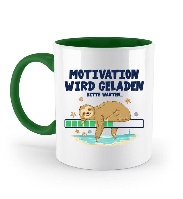 Faultier Motivation · Keramiktasse Zweifarbig-Keramik Tasse Zweifarbig-Irish Green-330ml-Mooinzen