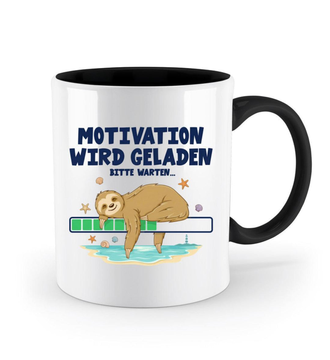 Faultier Motivation · Keramiktasse Zweifarbig – Mooinzen