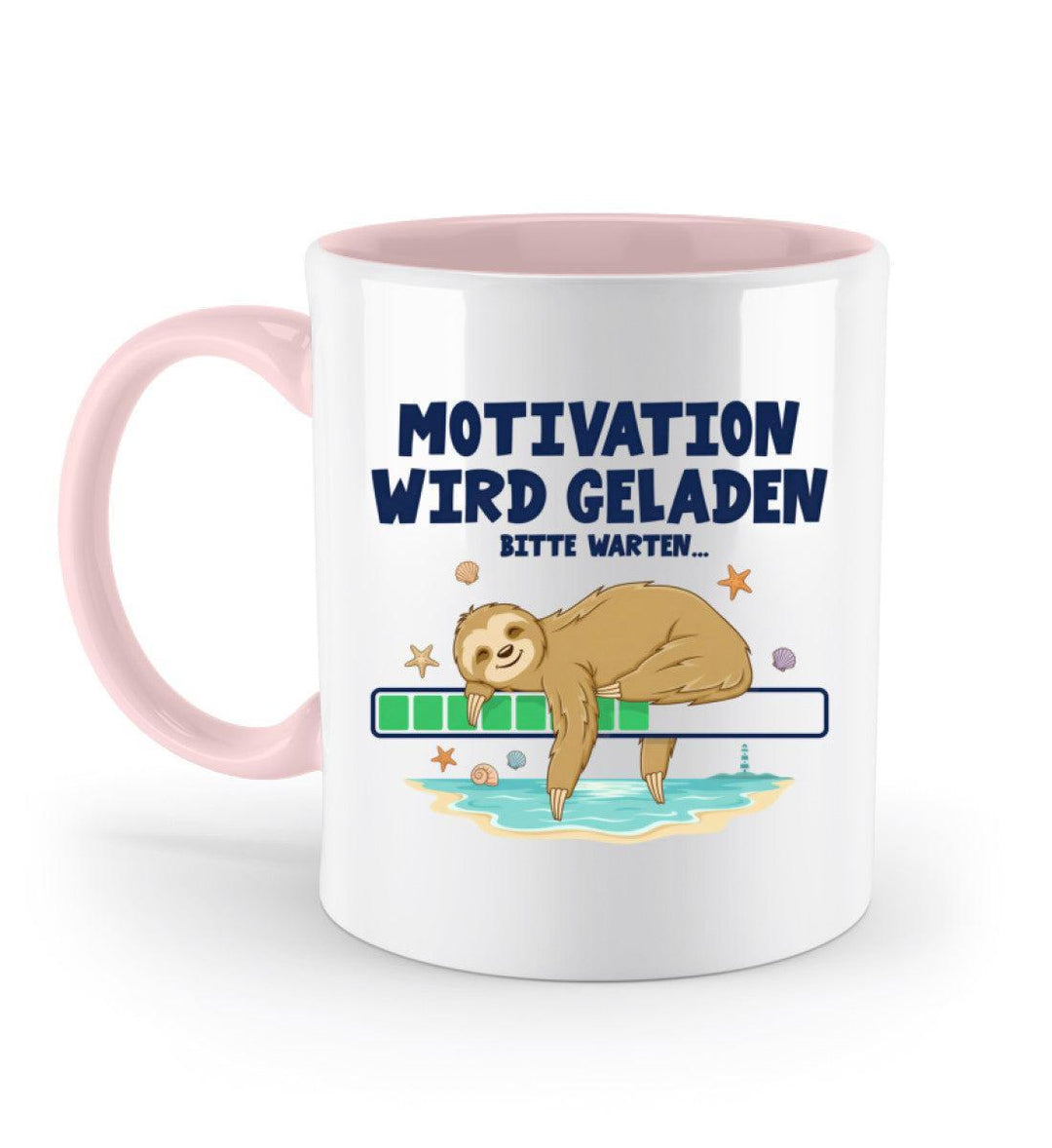 Faultier Motivation · Keramiktasse Zweifarbig-Keramik Tasse Zweifarbig-Powder Pink-330ml-Mooinzen