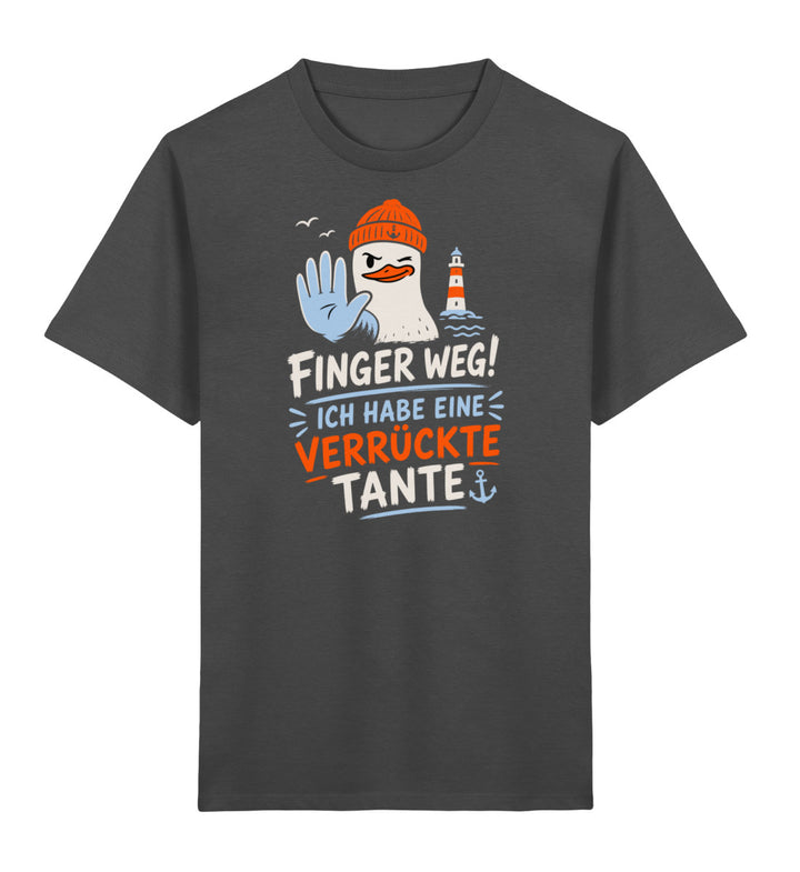 Finger weg! Ich habe eine verrückte Tante · Kinder Premium Bio T-Shirt-Kinder Premium Bio T-Shirt-Anthracite-5/6-Mooinzen