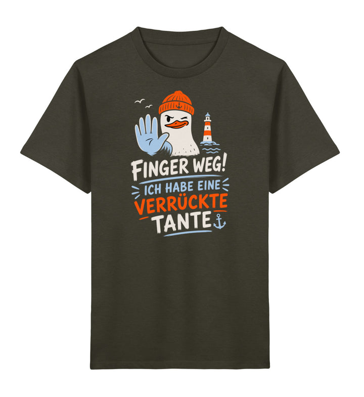 Finger weg! Ich habe eine verrückte Tante · Kinder Premium Bio T-Shirt-Kinder Premium Bio T-Shirt-Khaki-3/4-Mooinzen