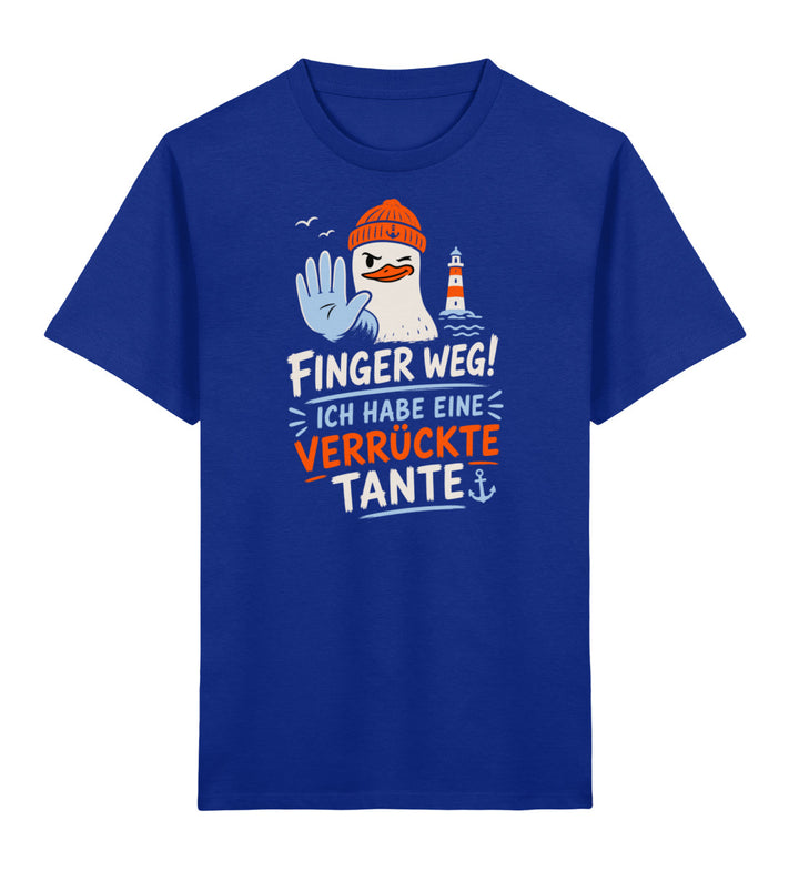 Finger weg! Ich habe eine verrückte Tante · Kinder Premium Bio T-Shirt-Kinder Premium Bio T-Shirt-Royal Blue-3/4-Mooinzen