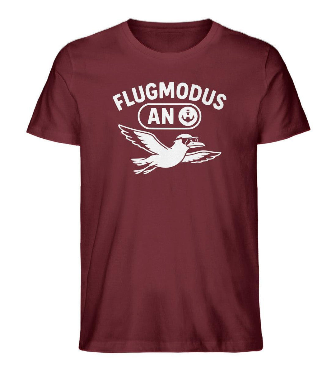 Flugmodus an · Herren Premium Bio T-Shirt-Herren Premium Bio T-Shirt-Burgundy-XS-Mooinzen